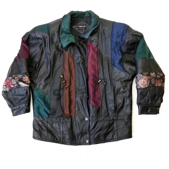 Pelle Other - PELLE Unisex Floral Vintage Leather Jacket Men's M